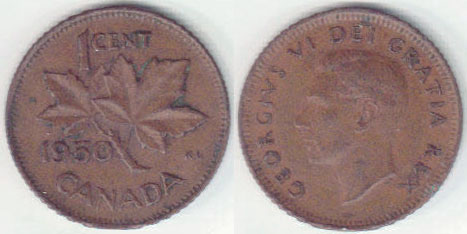 1950 Canada 1 Cent A008097
